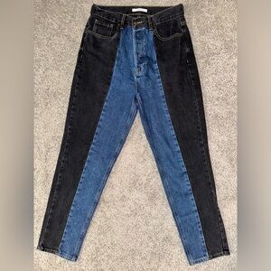 Pacsun two-tone ultra high-rise slim jeans